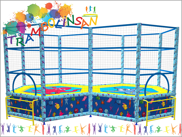 40619  -  Trambolin (İkili Altıgen File Korumalı)