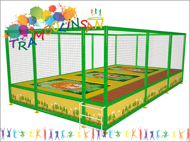 40650 - Trambolin (Üçlü File Korumalı) 372x767 cm