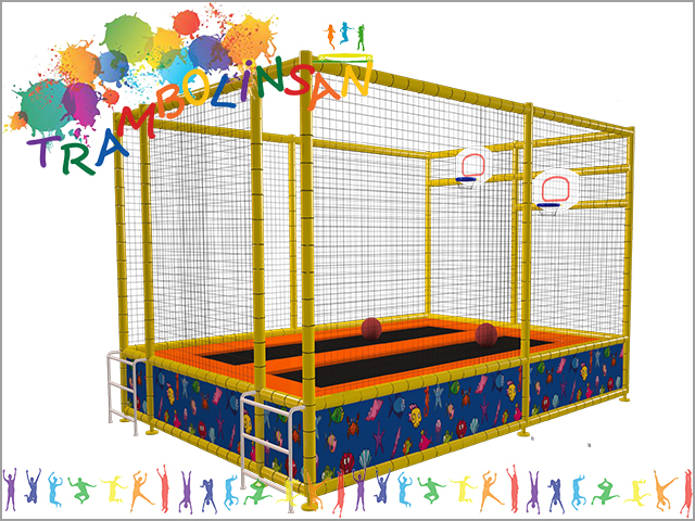 40668 - Basket Potalı Trambolin (İkili) 
