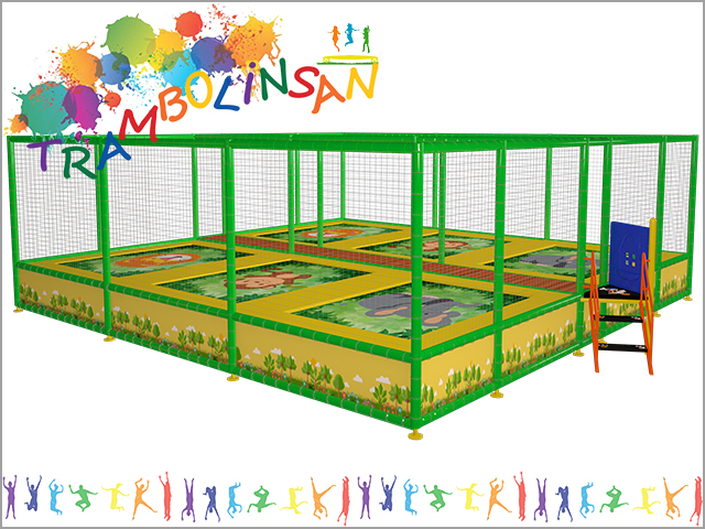 40656 - Trambolin (Altılı File Korumalı)  670x770 cm